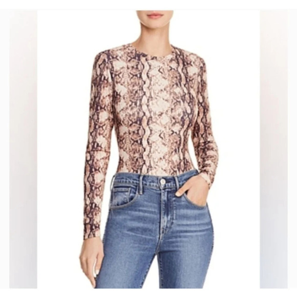 NWT RONNY KOBO SABRA SNAKESKIN BODYSUIT SIZE XS - Picture 1 of 9